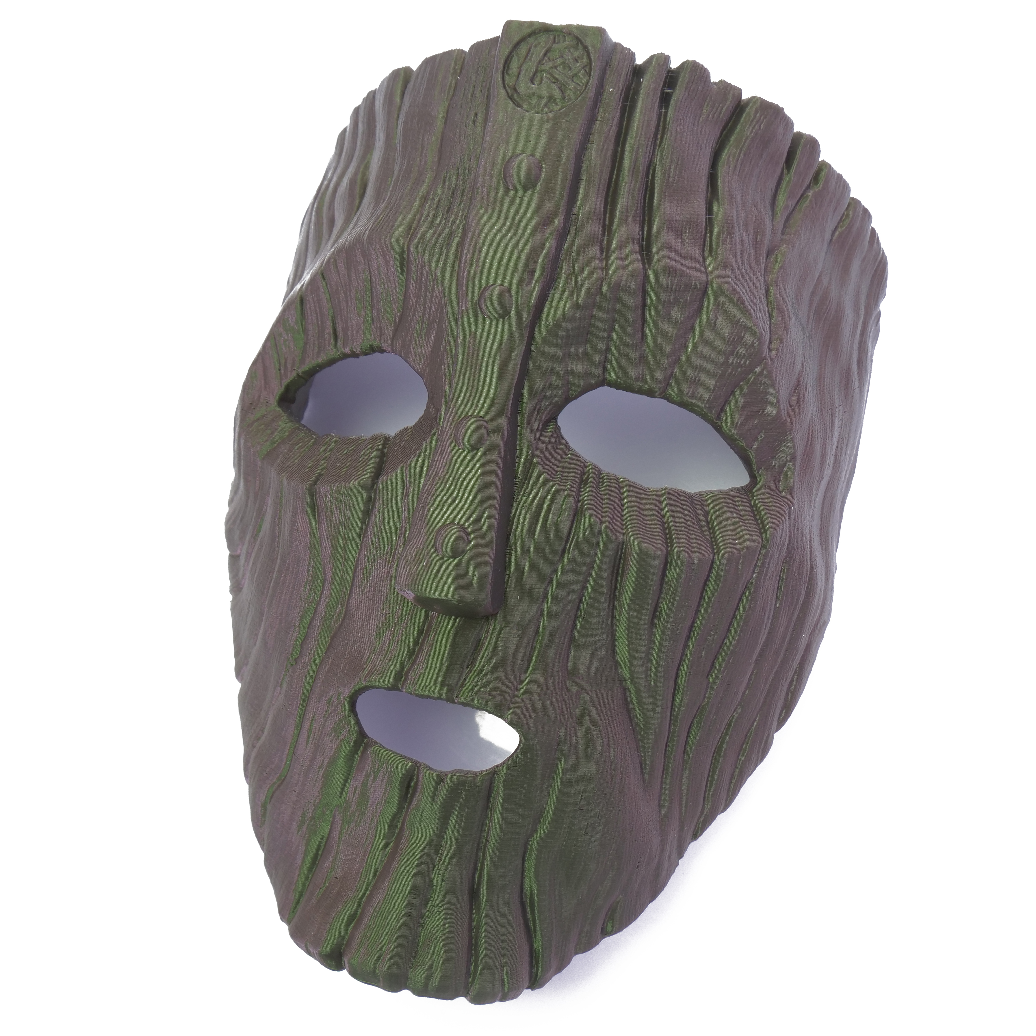 3d print of green mask from the movie mask