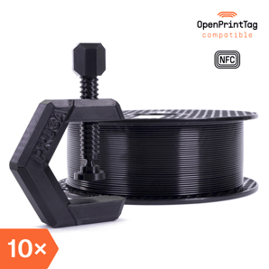 Prusament PETG Jet Black 1kg (NFC) – Multipack 10 uds