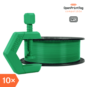Prusament PETG Jungle Green 1kg (NFC) – Multipack 10 uds