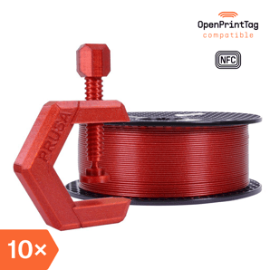 Prusament PETG Carmine Red 1kg (NFC) – Multipack 10 uds