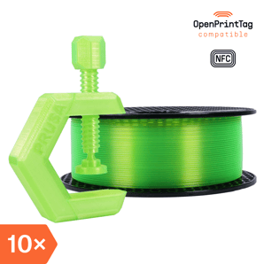 Prusament PETG Neon Green 1kg (NFC) – Multipack 10 uds