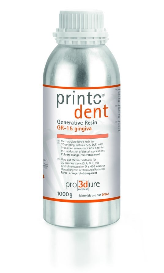 Pro3Dure Printodent GR-15 gingiva 500 g orange-red transparent